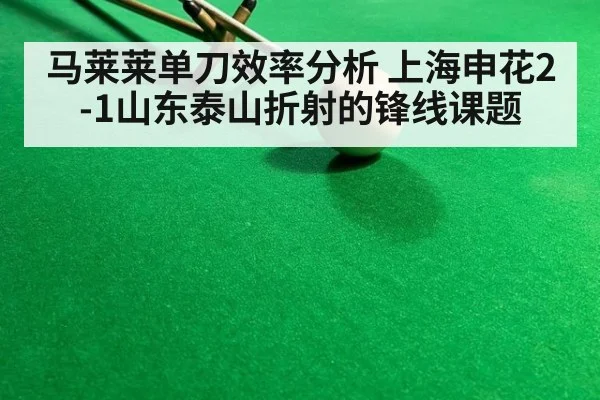 马莱莱单刀效率分析 上海申花2-1山东泰山折射的锋线课题